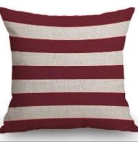 Photo 1 of BBIGGOOD RED STRIPE COVER FOR PILLOWS 18"X18"