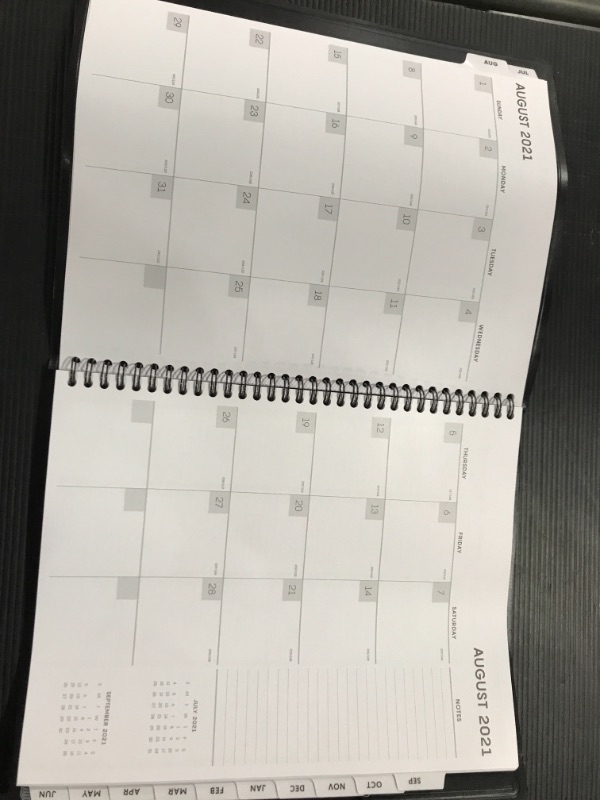 Photo 2 of 2021-2022 Vertical Appointment Planner, 8.5" x 11", Black Aligned by Blue Sky