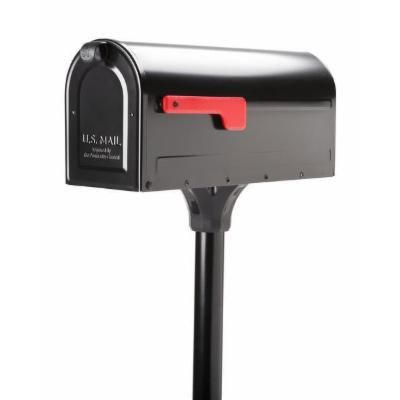 Photo 1 of 7680B-10 MB1 Post Mount Mailbox & Ground Post Kit - Black - Medium
