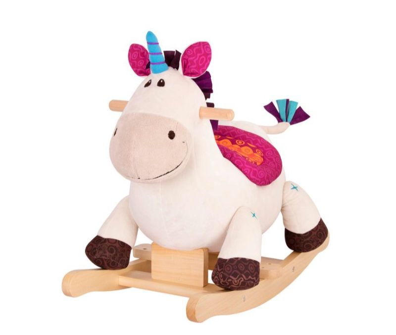 Photo 1 of B. toys Wooden Rocking Unicorn Rodeo Rockers - Dilly-Dally