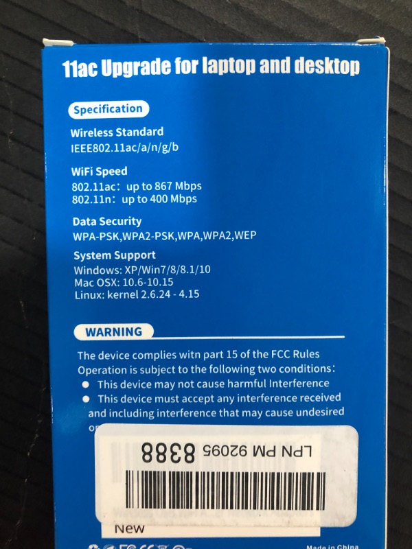 Photo 3 of Wireless USB WiFi Adapter for PC - Nineplus 1200Mbps Dual 5Dbi Antennas 5G/2.4G WiFi Adapter for Desktop PC Laptop Windows11/10/8/8.1/7/Vista/XP, Wireless Adapter for Desktop Computer Network Adapters

