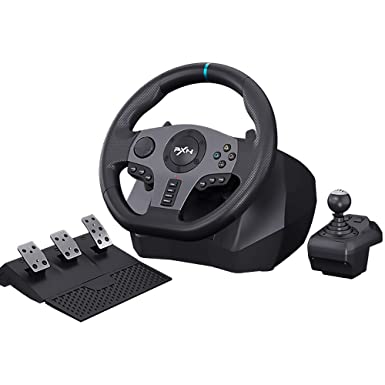 Photo 1 of Steering Wheel for PC,Racing Wheel PXN V9 Driving Wheel 270/ 900 Degree Vibration Gaming Steering Wheel with Shifter and Pedal for PS4,PC,Xbox One,Xbox Series S/X,Nintendo Switch,PS3
