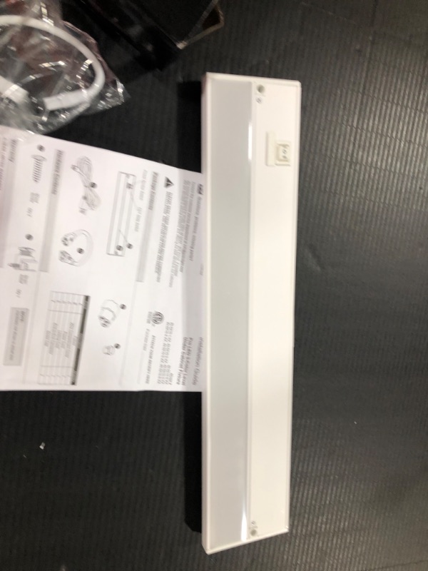 Photo 1 of LED Under Cabinet Lighting by NSL - Dimmable Hardwired or Plugged-in installation - 3 Color Temperature Slide Switch - Warm White (2700K), Soft White (3000K), Cool White (4000K) - 18 Inch White Finish
