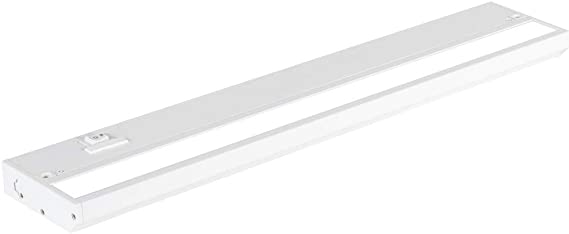 Photo 1 of LED Under Cabinet Lighting by NSL - Dimmable Hardwired or Plugged-in installation - 3 Color Temperature Slide Switch - Warm White (2700K), Soft White (3000K), Cool White (4000K) - 18 Inch White Finish
