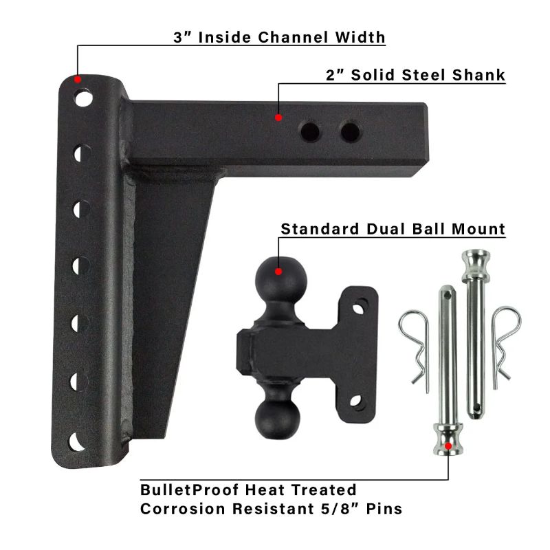 Photo 1 of 2.0" HEAVY DUTY 8" DROP/RISE HITCH
