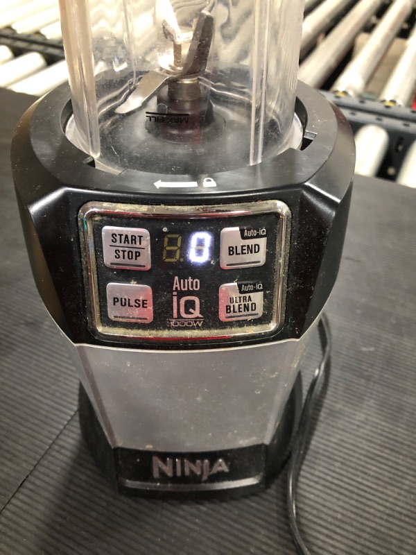 Photo 3 of Ninja Nutri Pro Compact Personal Blender, with 18 Oz. and 24 Oz. To Go Cups, in a Black and Silver Finish
