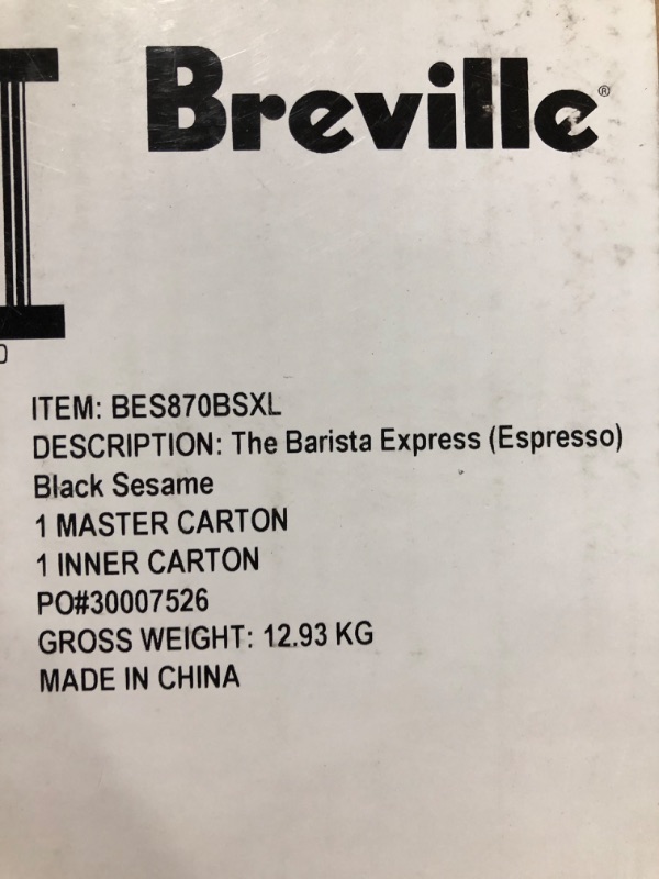 Photo 7 of Breville BES870XL Barista Express Espresso Machine, Brushed Stainless Steel
