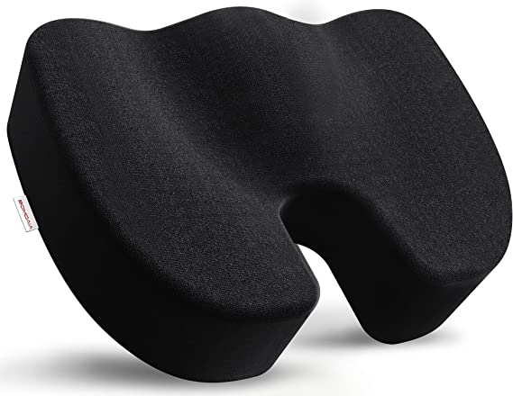 Photo 1 of Bomdaia Seat Cushion for Office Chair, Memory Foam Coccyx Seat Cushion, Desk Chair Car Seat Cushion for Tailbone, Sciatica, Lower Back Pain Relief (Gray)
