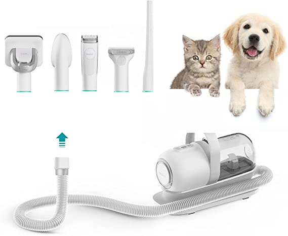 Photo 1 of neabot P1 Pro Pet Grooming Kit & Vacuum Suction 99% Pet Hair, Professional Grooming Clippers with 5 Proven Grooming Tools for Dogs Cats and Other Animals
