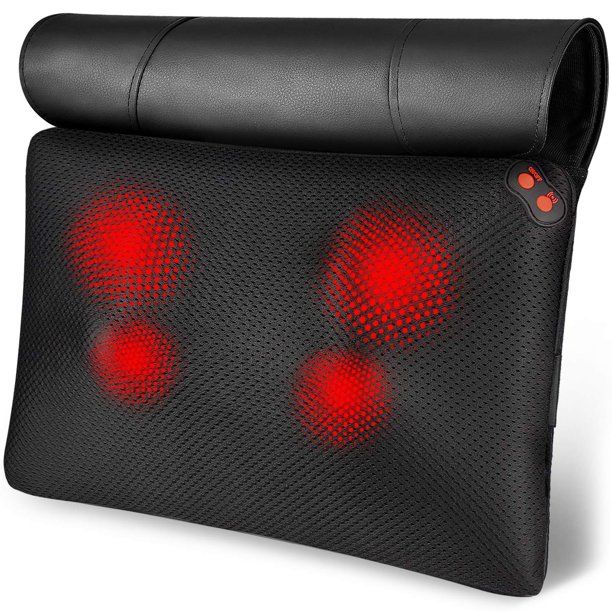 Photo 1 of Back Massager, Woqqw Shiatsu Back and Neck Massager, Deeper Tissue Kneading Massage Pillow with Heat for Shoulders
