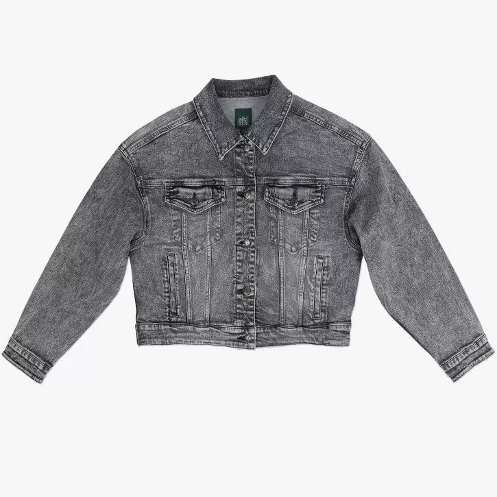 Photo 1 of Cropped Denim Trucker Jacket - Wild Fable Size-XS