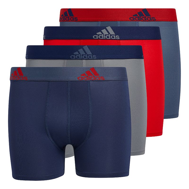 Photo 1 of Adidas Kids Performance Boxer Briefs Underwear 4-Pack (Big Kids) L