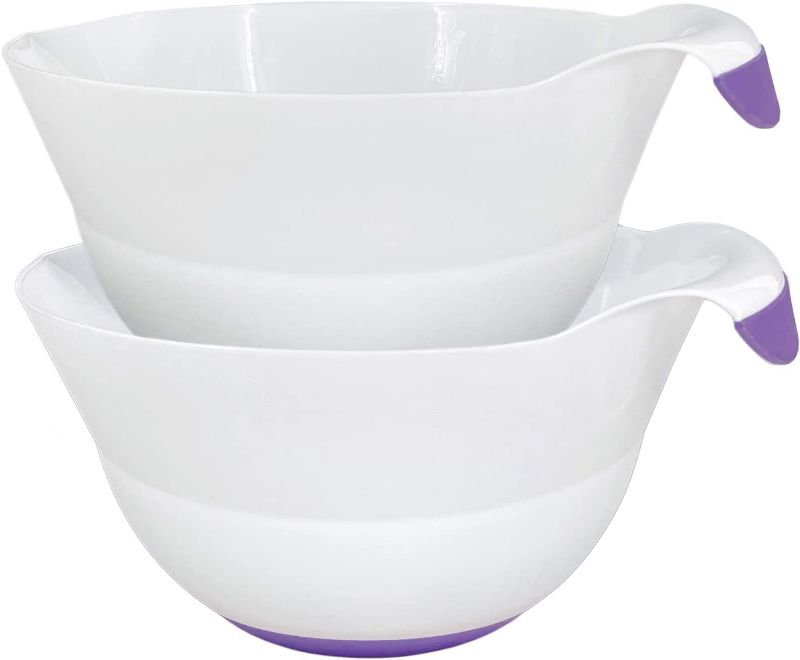 Photo 1 of  3 Quart Plastic Mixing Bowl,Set of 2