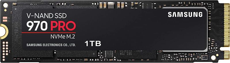 Photo 1 of SAMSUNG 970 PRO SSD 1TB - M.2 NVMe Interface Internal Solid State Drive with V-NAND Technology (MZ-V7P1T0BW) Black/Red
