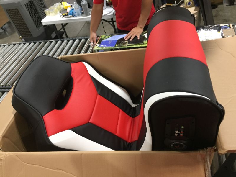 Photo 2 of X Rocker Falcon Pedestal PC Office Gaming Chair, 32" x 25" x 42", Black/Red
