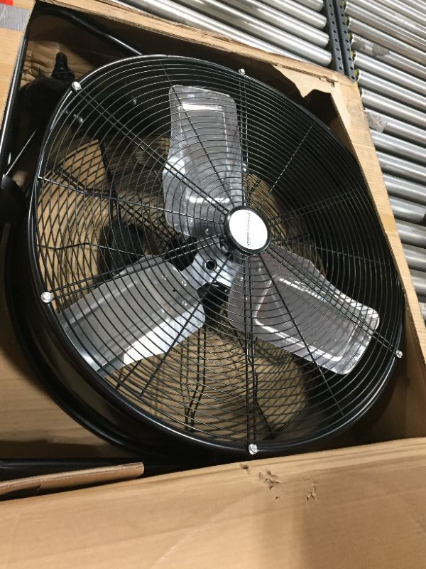 Photo 2 of Amazon Commercial, Black 2-Speed Rotating 24-Inch Drum Fan
