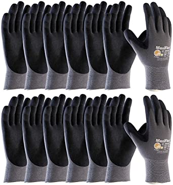 Photo 1 of 24 Pack MaxiFlex Ultimate ATG 34-874 3XL / 34-874 Seamless Knit Nylon/Lycra Glove with Nitrile Coated Micro-Foam Grip on Palm and Fingers- Excellent grip and abrasion resistance Size MEDIUM (24 PACK)
