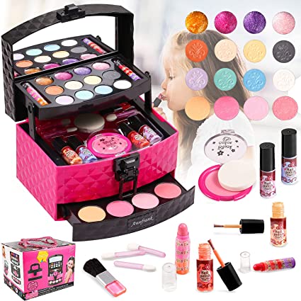 Photo 1 of AWEFRANK Kids Makeup Kit for Girl 32 Pcs Washable Toddler Makeup Kit,Girls Toys Safe & Non-Toxic Makeup for Kids Birthday & Christmas Gifts
