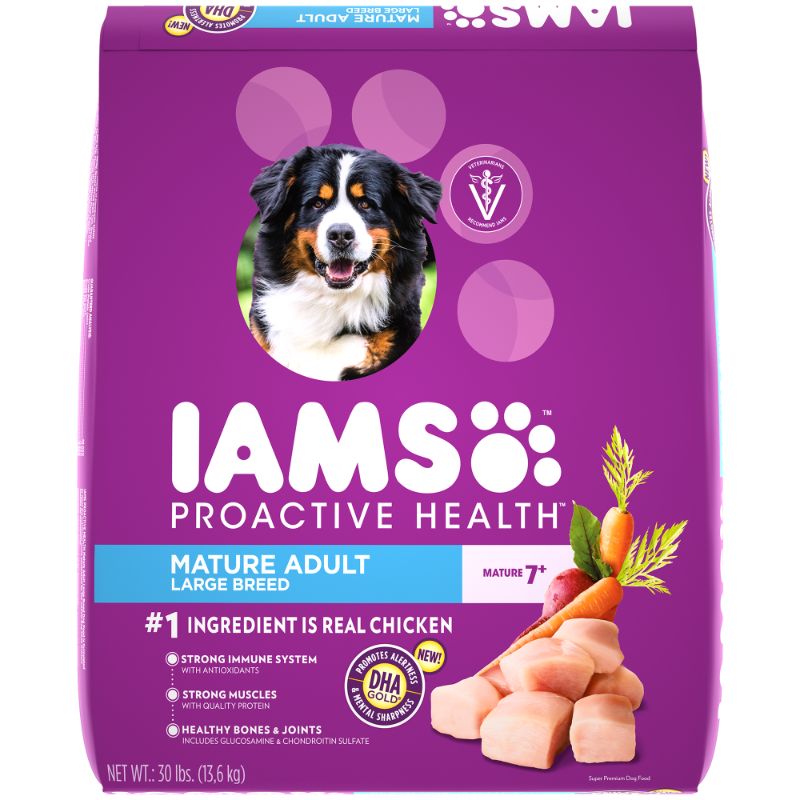 Photo 1 of (EXPIRED) IAMS 30 Lb Healthy Aging Adult Large Breed Dry Dog Food with Real Chicken
