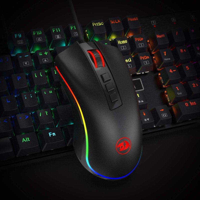 Photo 1 of Redragon M711 Cobra Gaming Mouse with 16.8 Million RGB Color Backlit, 10,000 DPI Adjustable, Comfortable Grip, 7 Programmable Buttons
