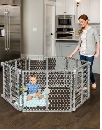 Photo 1 of 2-in-1 Plastic Play Yard and Safety Gate

