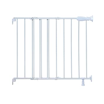 Photo 1 of Summer Top of Stairs Simple to Secure Metal Baby Gate, White Metal Finish – 30” Tall, Fits Openings up to 29” to 42” Wide, Baby and Pet Gate for Doorways and Stairways
