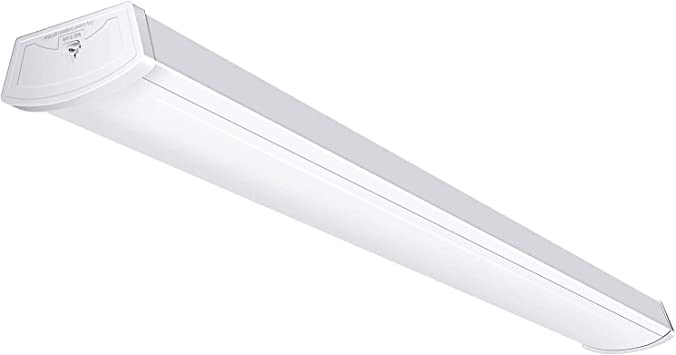 Photo 3 of AntLux Linkable 4 Foot LED Wraparound Shop Light 40W Flush Mount Garage Lights, 4400 Lumens, 4000K, 4ft LED Wrap Around Light, 4ft Linear Puff Ceiling Lighting Fixture, Fluorescent Tube Replacement
