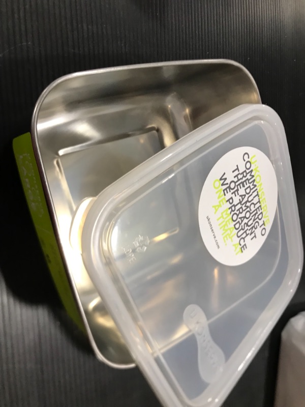 Photo 1 of  Stainless Steel 50 Ounce Large Square Food Container