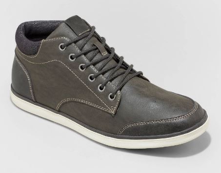 Photo 1 of Men's Clay Mid Top Sneakers - Goodfellow & Co 
COLOR: Charcoal Grey
SIZE: 8