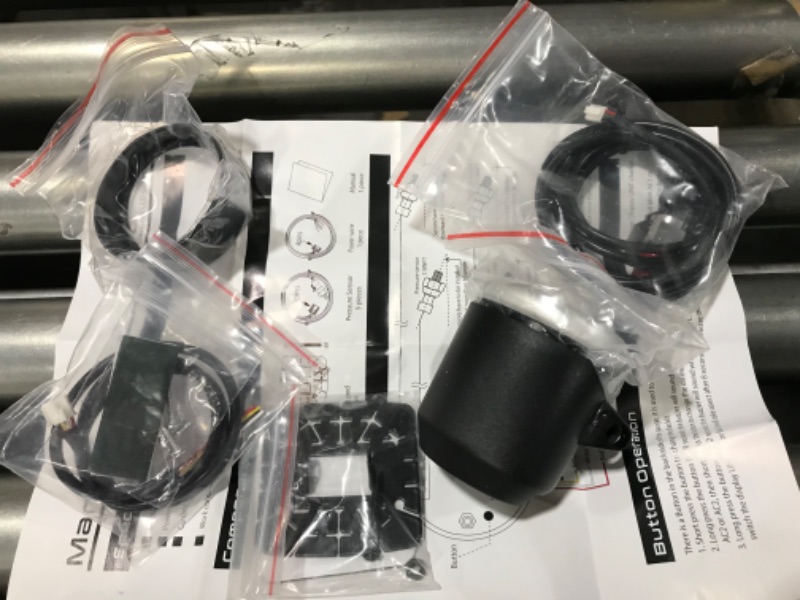 Photo 2 of 2” Air Bag Suspension Universal Five Display Pressure Gauge LCD 
