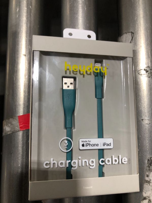 Photo 2 of Heyday Charging Cable for iPhone iPad 3ft Cable to USB Green
