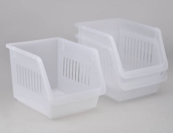 Photo 1 of 3ct Large Plastic Stackable Storage Bin Clear - Bullseye's Playground™