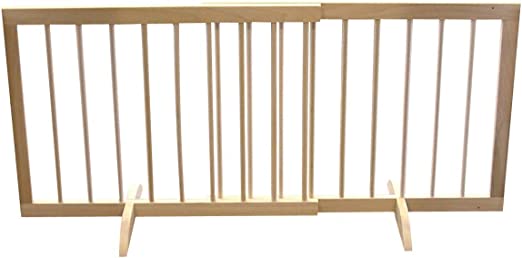 Photo 1 of Cardinal Gates Step Over Gate, Natural - Freestanding Pet Gate, Perfect as a Puppy Gate, Designed for Small to Medium Sized Breeds
