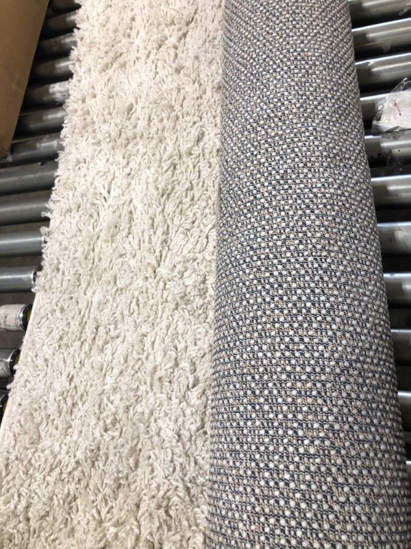 Photo 1 of 79*114in White Shaggy Carpet 
