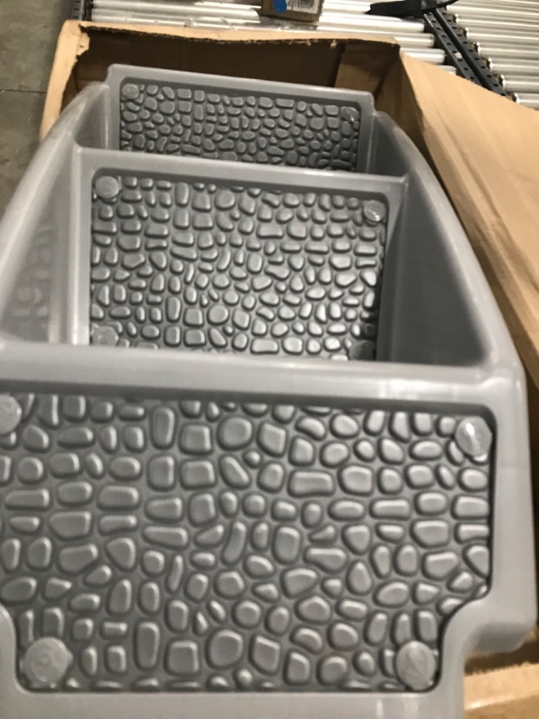 Photo 1 of 3-Step Plastic Pet Stairs GREY 