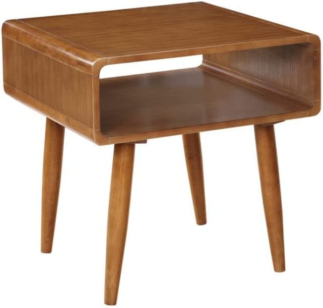 Photo 1 of Boraam Zebra Series Alborg End Table, Rich Walnut