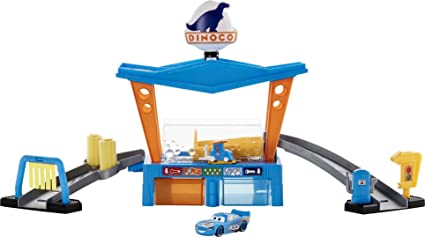 Photo 1 of Disney Pixar Cars Color Change Dinoco Car Wash Playset with Pitty and Exclusive Lightning McQueen Vehicle, Interactive Water Play Toy for Kids Age 4 Years and Older
