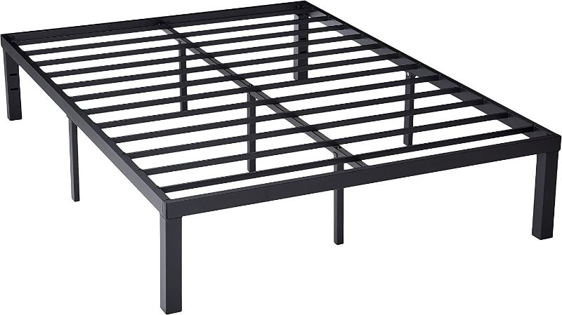 Photo 1 of Amazon Basics Heavy Duty Non-Slip Bed Frame with Steel Slats, Easy Assembly