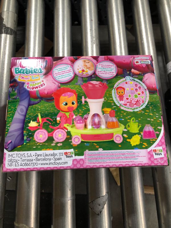 Photo 3 of Cry Babies Magic Tears Happy Flowers Rose S Bike Cart Playset - Includes Over 17 Acccessories! Ages 3+ Years (2 PACK)