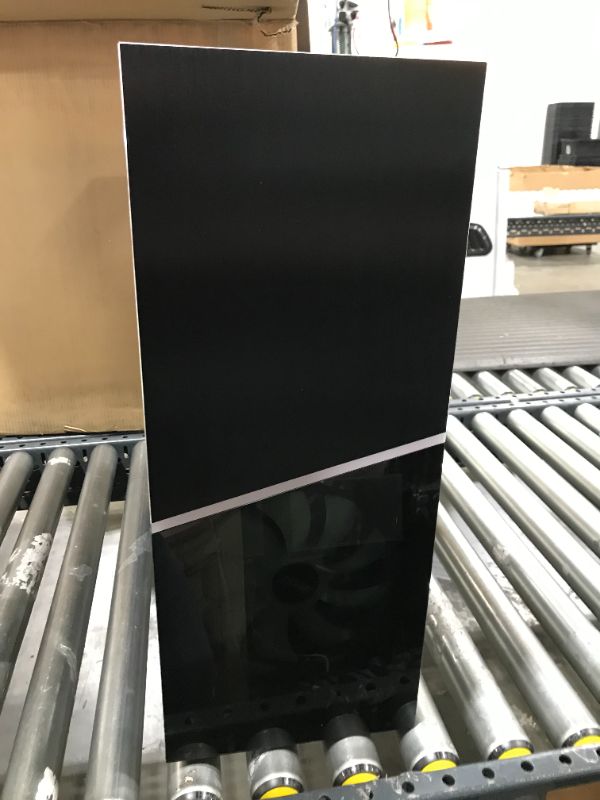 Photo 1 of MSI - MPG SEKIRA EATX Mid-Tower Case - Black/Silver SOME DAMAGE TO METAL 
