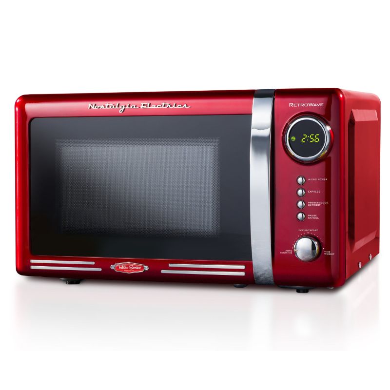 Photo 1 of Nostalgia NRMO7RD6A Retro Microwave, 0.7 Cu. Ft., Red
