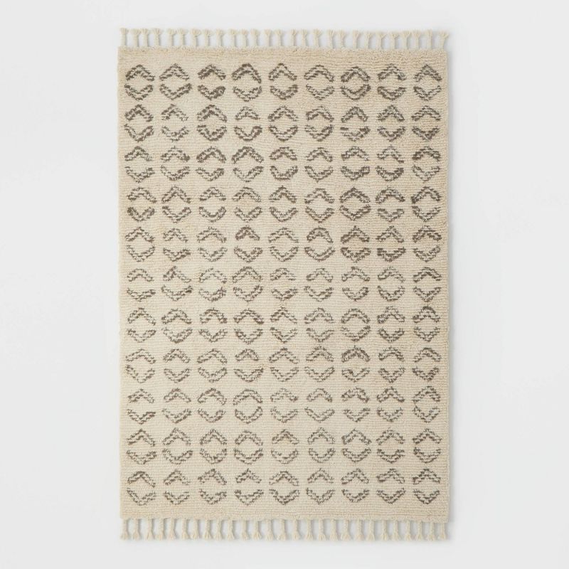 Photo 1 of 7'x10' Hawthorne Dash Shag Rug Chocolate - Threshold™ Designed with Studio McGee
