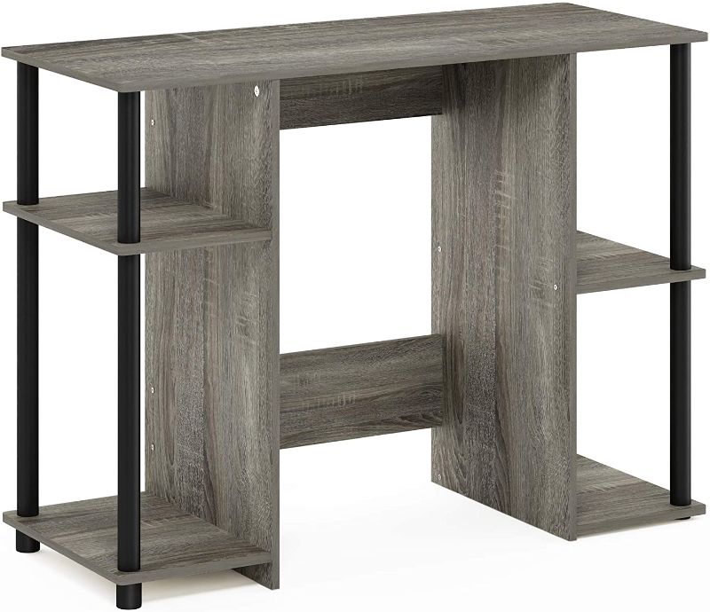 Photo 1 of FURINNO Jaya Computer Study Desk, French Oak Grey/Black
