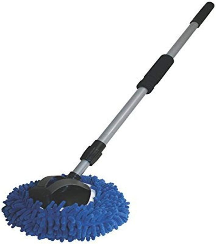 Photo 1 of Carrand 93303 9" 2-in-1 Long Chenille Microfiber Wash Mop with 48" Extension Pole
