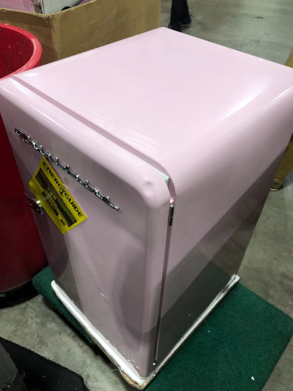 Photo 3 of Frigidaire 3.2 Cu Ft Single Door Retro Mini Fridge, Pink