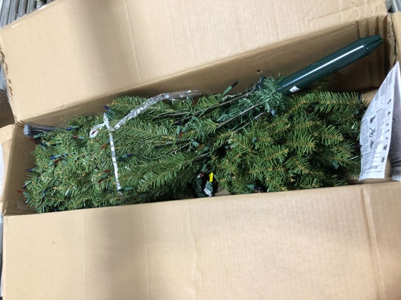 Photo 2 of 4.5ft Pre-lit Dunhill Fir Hinged Artificial Christmas Tree Multicolor Lights - National Tree Company


