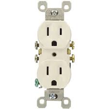 Photo 1 of 15 Amp Commercial Grade Duplex Outlet, White (10 Pack)

