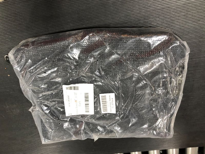 Photo 1 of 4' x 25' Privacy Fence Screen in Black with Bindings & Grommets 85% Blockage Windscreen Outdoor Mesh Fencing Cover Netting Fabric with Zip Ties
