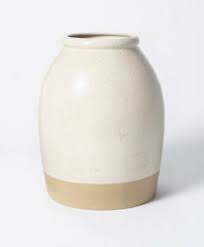 Photo 1 of 11" x 8" Crock Stoneware Vase Beige - Threshold™ designed with Studio McGee--- 2ct

