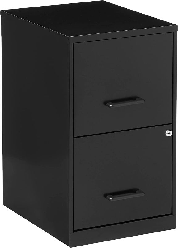 Photo 1 of 18 Deep 2-Drawer File Cabinet, Black

